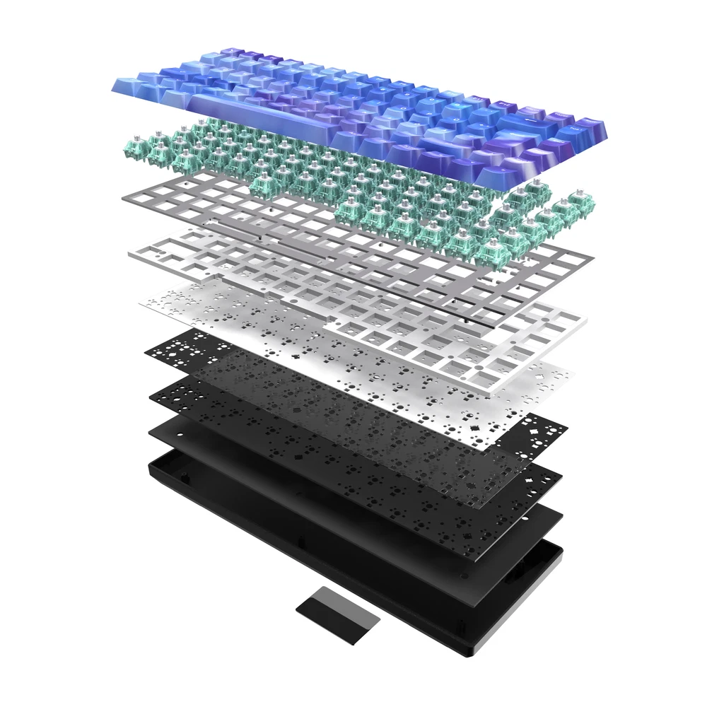 strayfe RxD 75 Pro HE Mechanische Tastatur - 75% - Hall Effect - 8000 Hz - RxD - Gateron Jade Pro - RGB - Hot Swap - DE Layout - PBT Keycaps - Galaxy Blue image 5