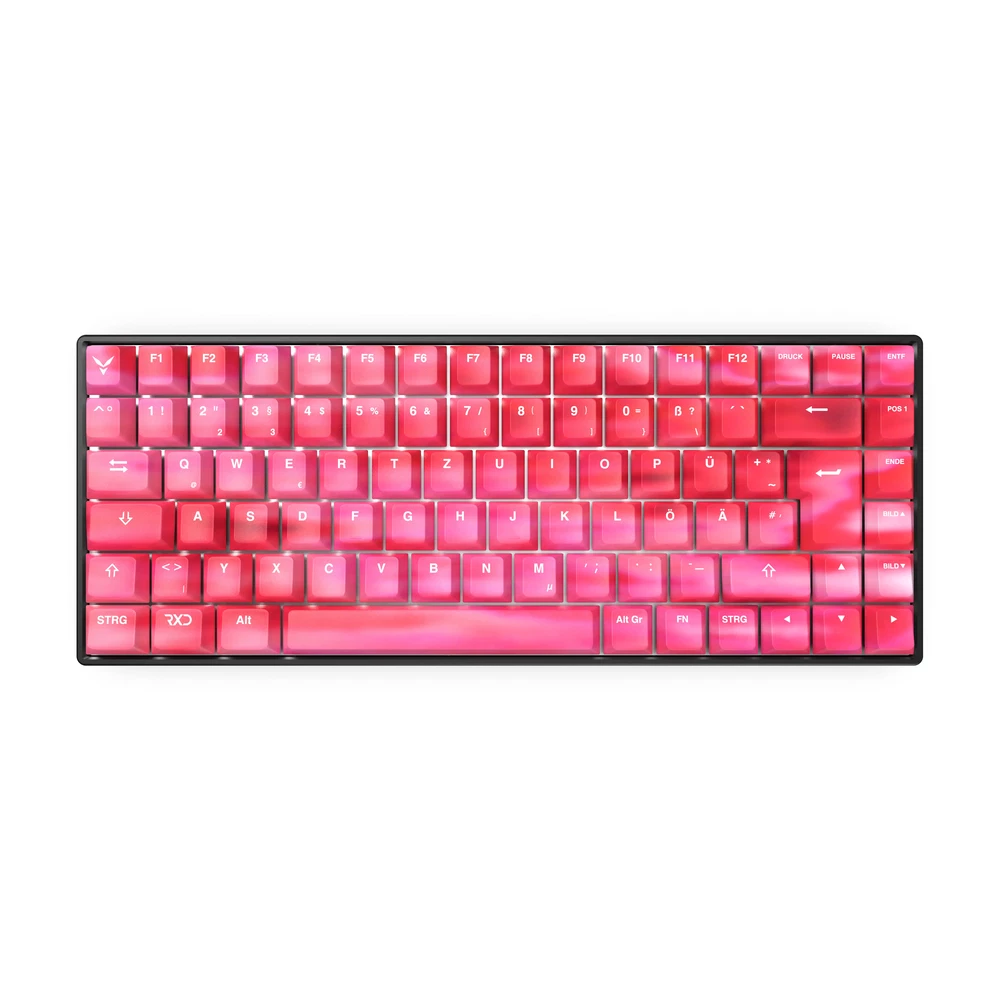 strayfe RxD 75 Pro HE Mechanische Tastatur - 75% - Hall Effect - 8000 Hz - RxD - Gateron Jade Pro - RGB - Hot Swap - DE Layout - PBT Keycaps - Galaxy Pink image 1